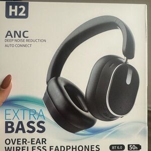 Bass H2 Black Wireless On-Ear Headphones